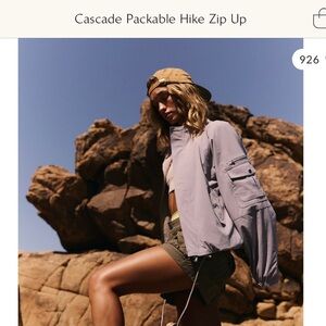 Cascade Packable Hike Zip Up Black